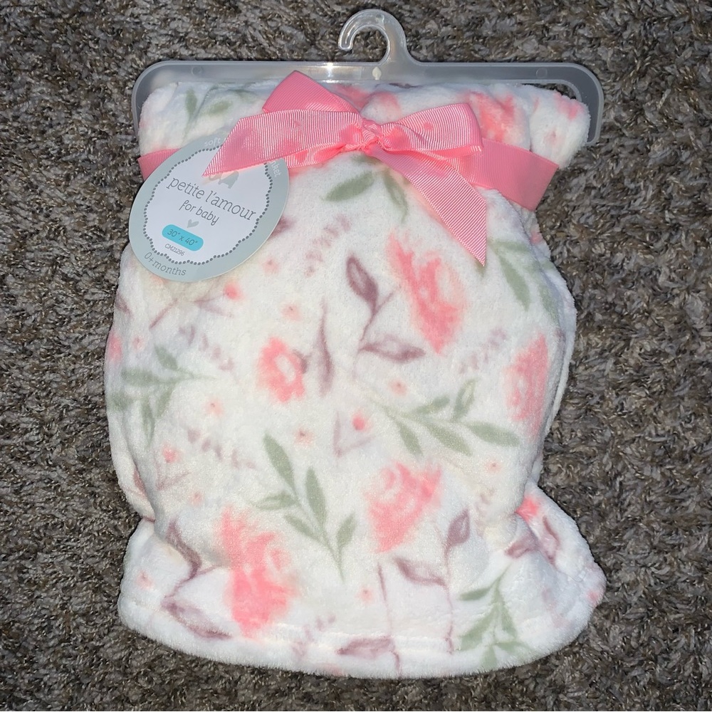 Petite L'amour Baby Blanket - Pink Floral